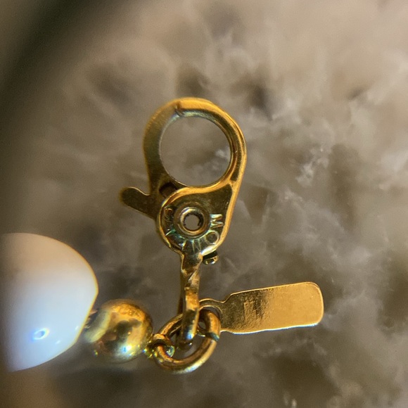 Vintage Monet white beaded Pearl Guc 90's - Picture 4 of 6